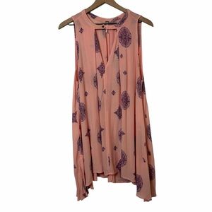 Free People Printed Sleeveless Tunic Dress Women’s Small